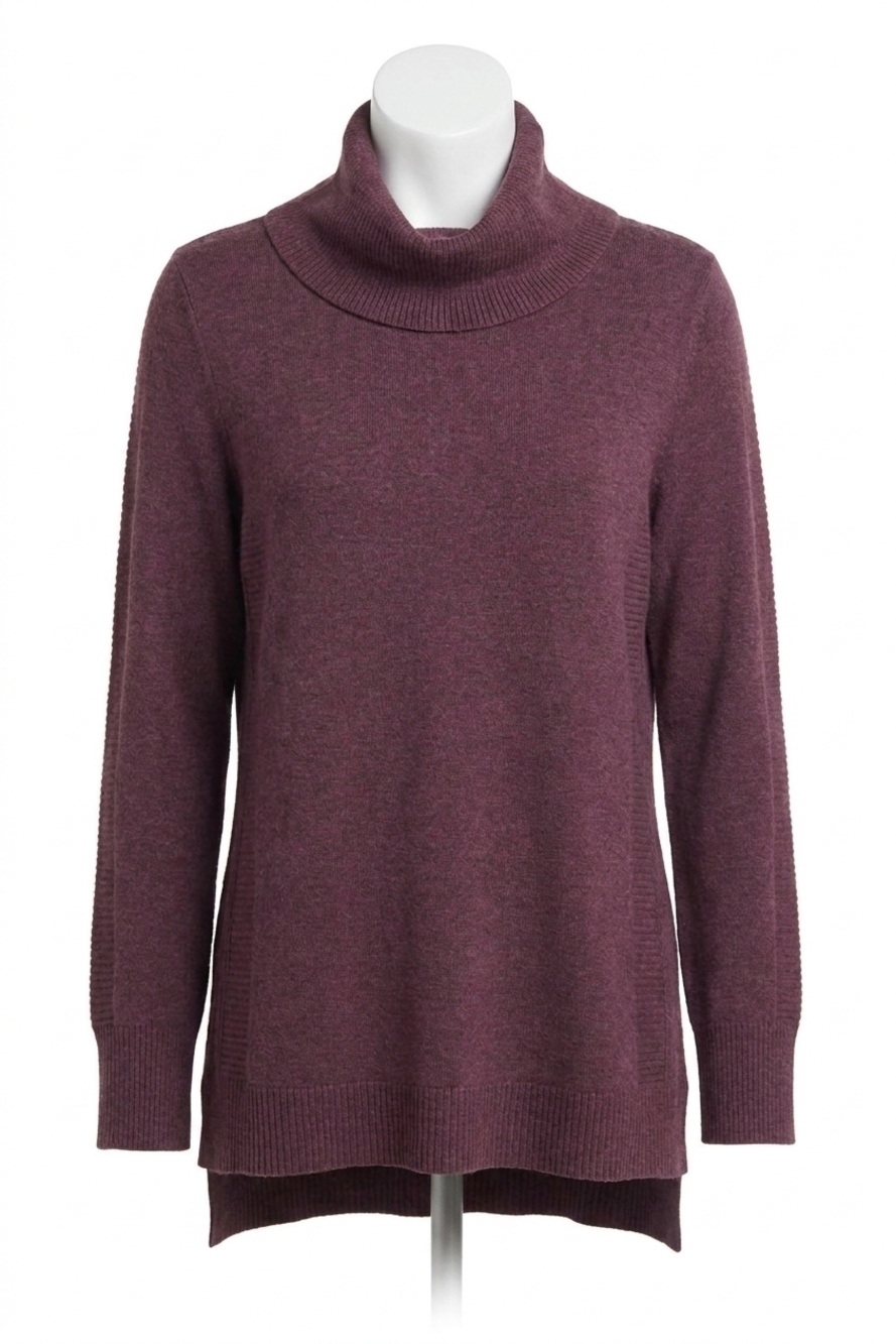 NEW TRIBAL edie cowl neck sweater in eggplant